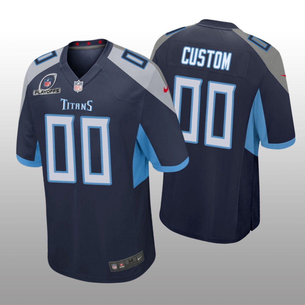 Tennessee Titans Custom Navy Game 2021 NFL Playoffs Patch - Men's