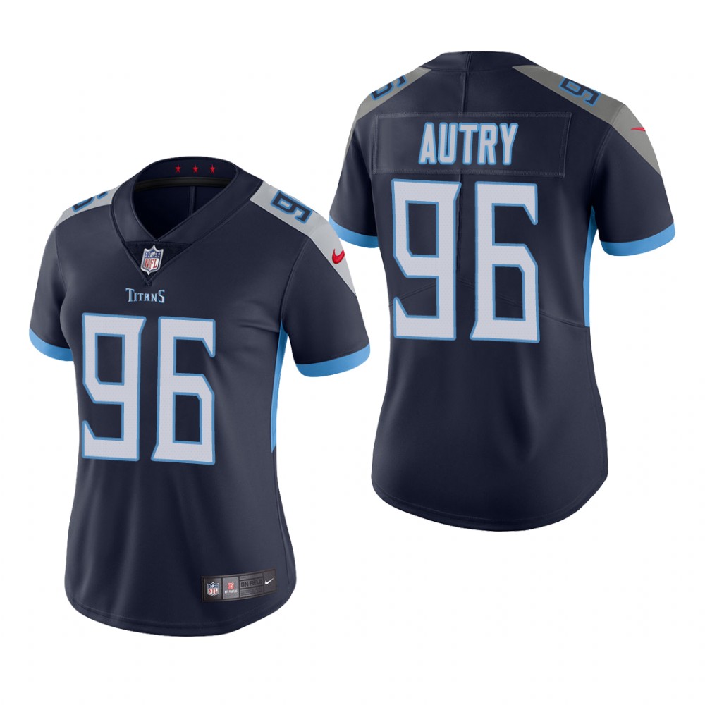 Tennessee Titans Denico Autry Navy Jersey Vapor Limited - Women's