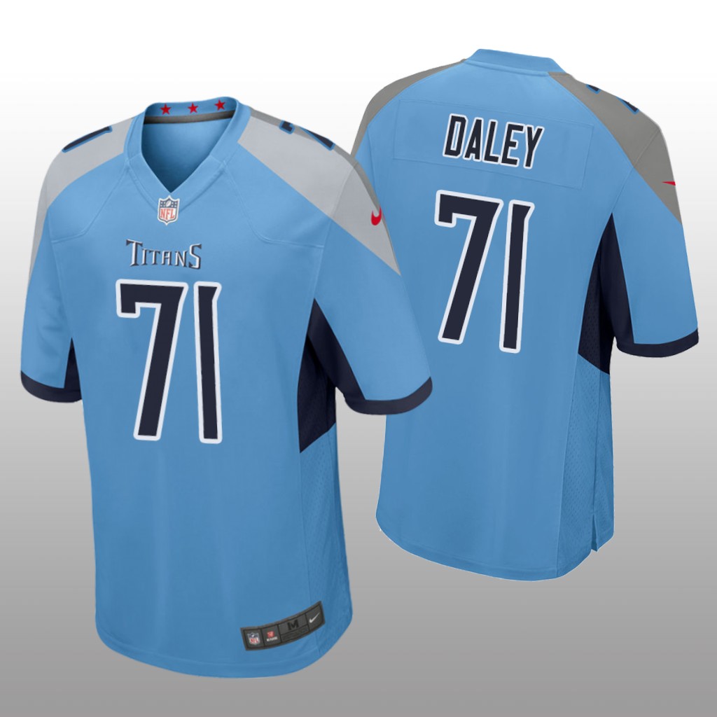 Tennessee Titans Dennis Daley Light Blue Jersey Game - Men's