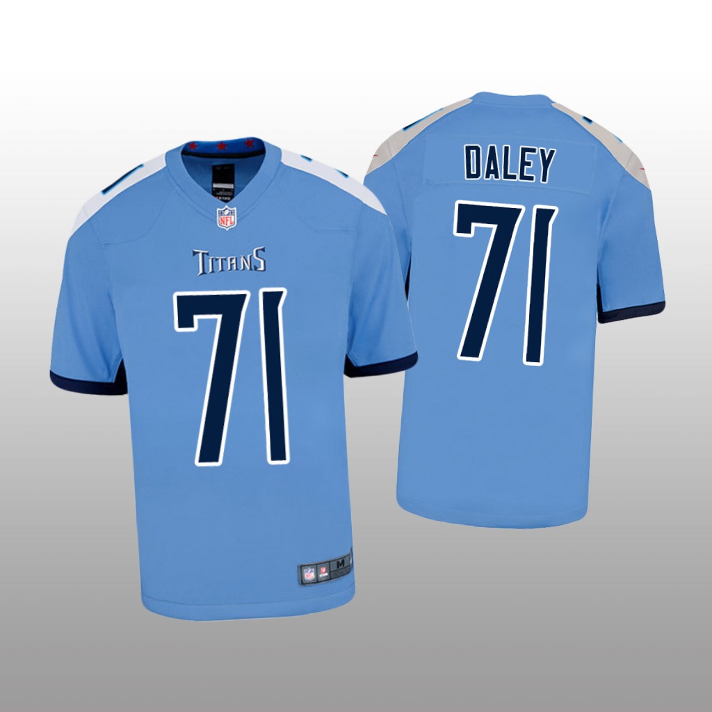 Tennessee Titans Dennis Daley Light Blue Jersey Game - Youth