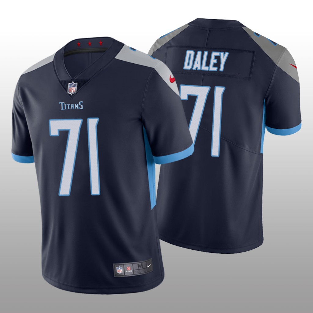Tennessee Titans Dennis Daley Navy Jersey Vapor Limited - Men's