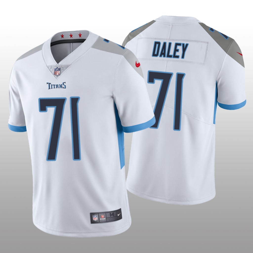 Tennessee Titans Dennis Daley White Jersey Vapor Limited - Men's
