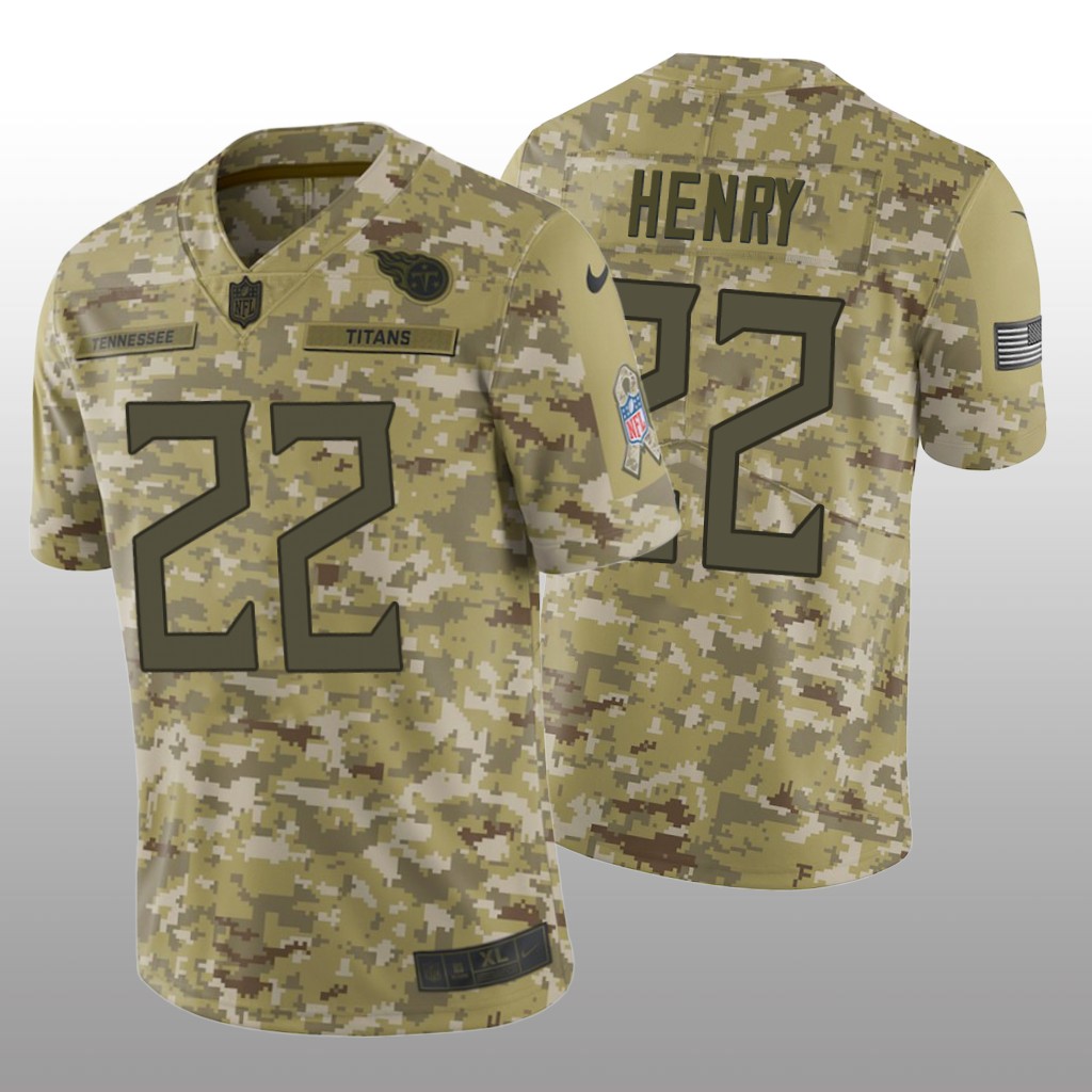 Tennessee Titans Derrick Henry #22 Salute to Service Limited Jersey - Camo
