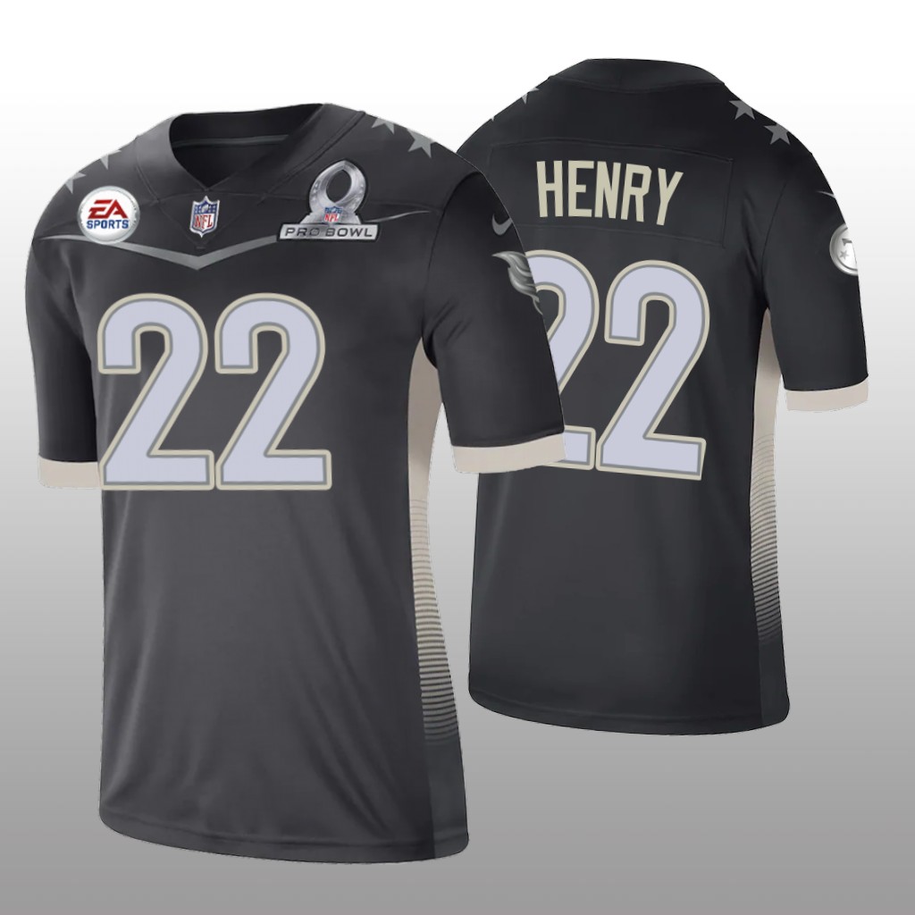 Tennessee Titans Derrick Henry Anthracite Jersey 2021 AFC Pro Bowl Game - Men's