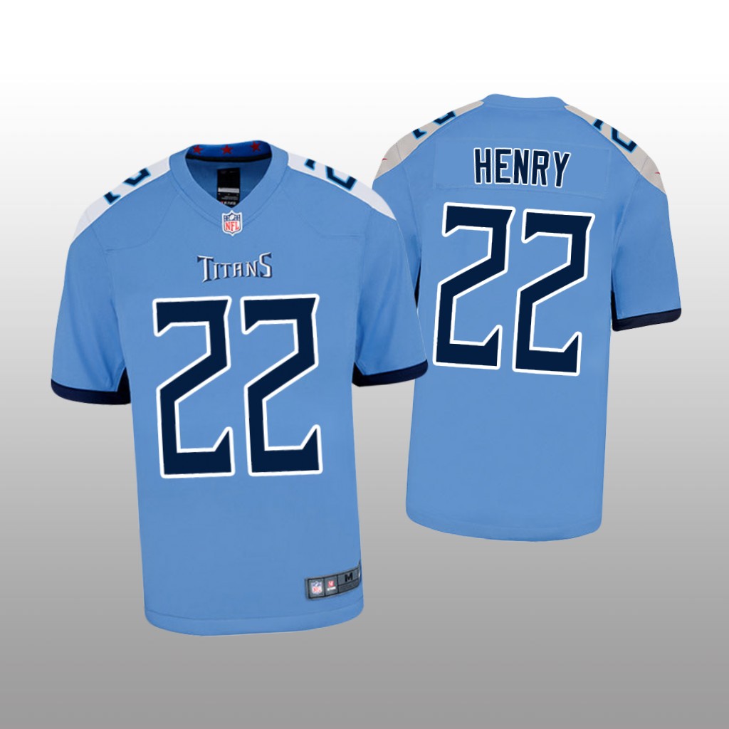 Tennessee Titans Derrick Henry Light Blue Jersey Game - Youth