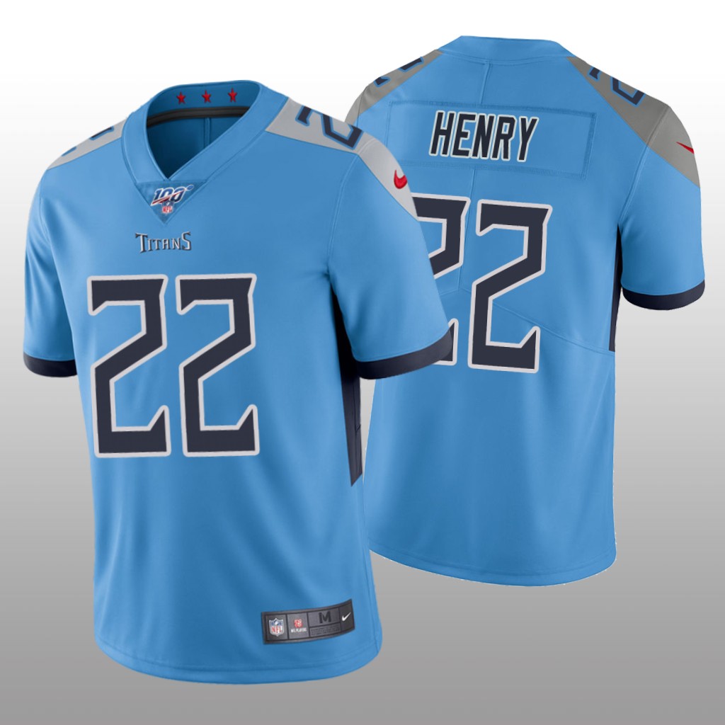 Tennessee Titans Derrick Henry Light Blue Vapor Limited Jersey 100th Season - Men's