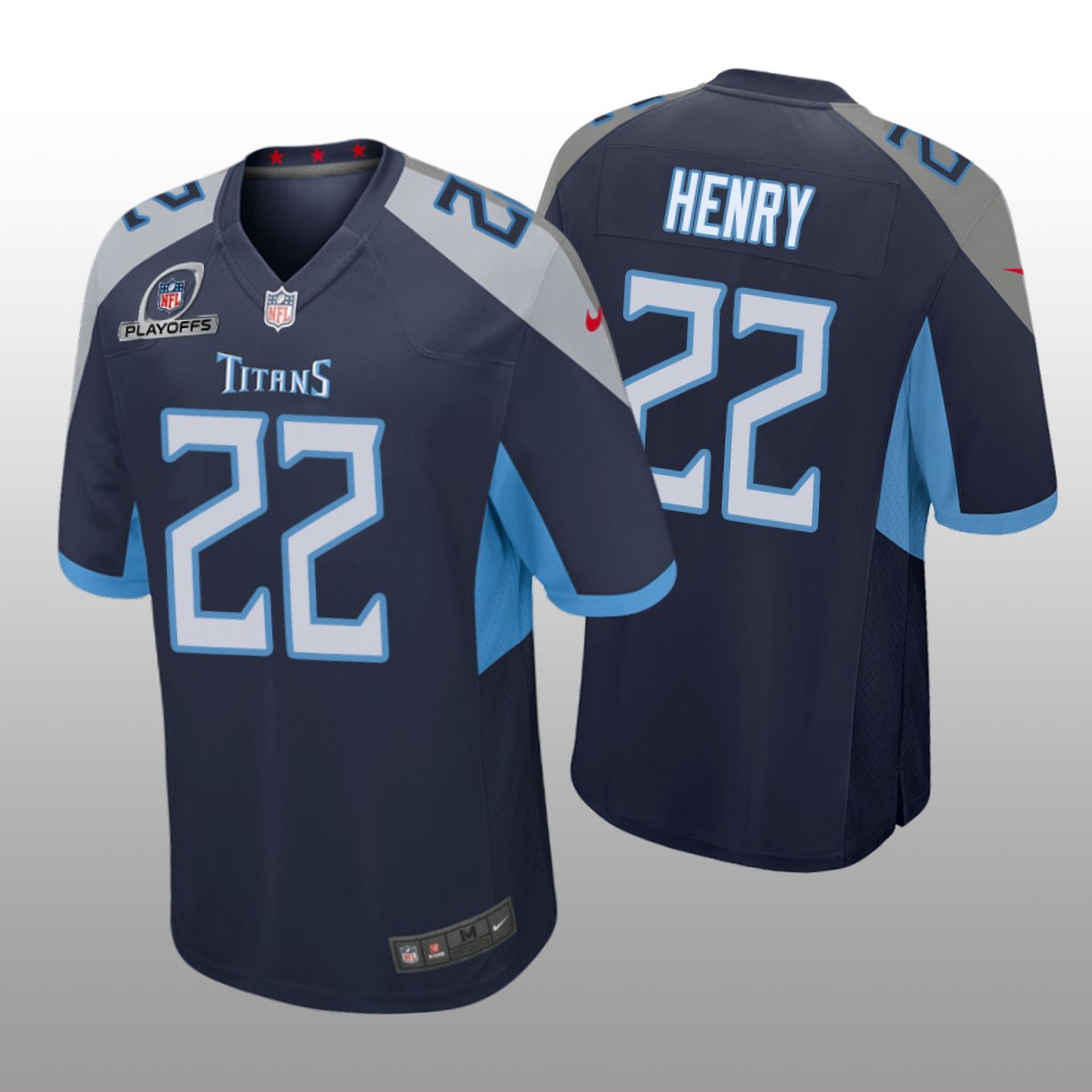 Tennessee Titans Derrick Henry Navy Game 2021 NFL Playoffs Patch - Men's