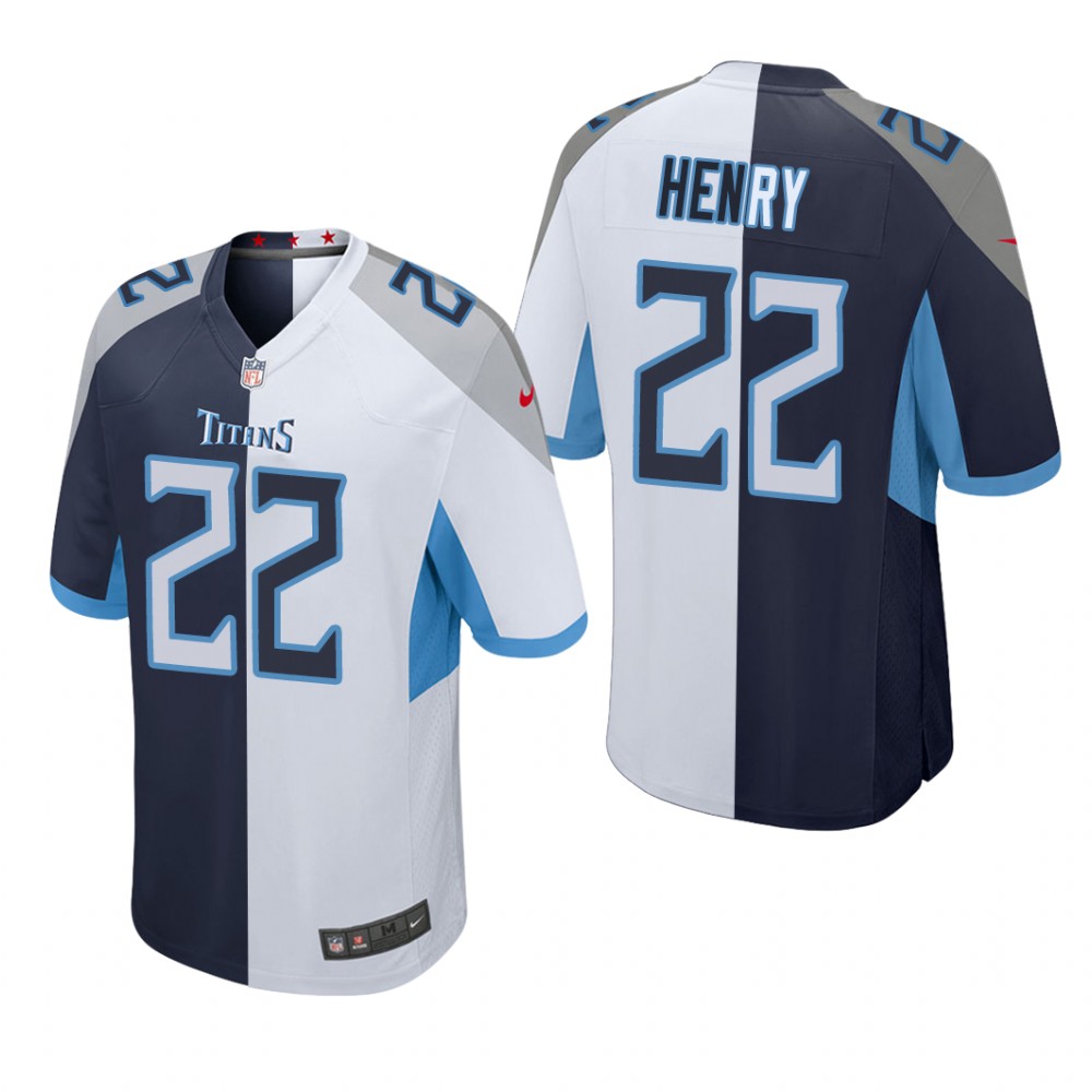 Tennessee Titans Derrick Henry Navy White Game Split - Men's