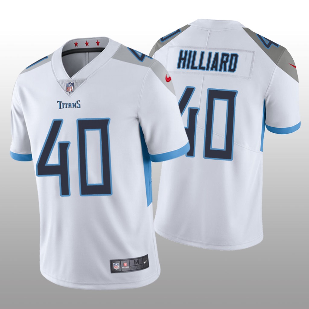Tennessee Titans Dontrell Hilliard White Jersey Vapor Limited - Men's