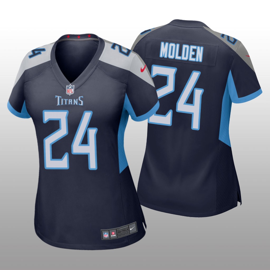 Tennessee Titans Elijah Molden Navy Jersey Game - Women's