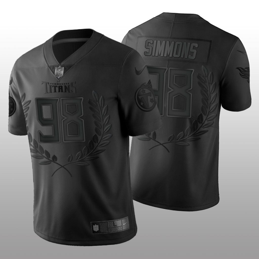 Tennessee Titans Jeffery Simmons Black Jersey 2020 Vapor Limited