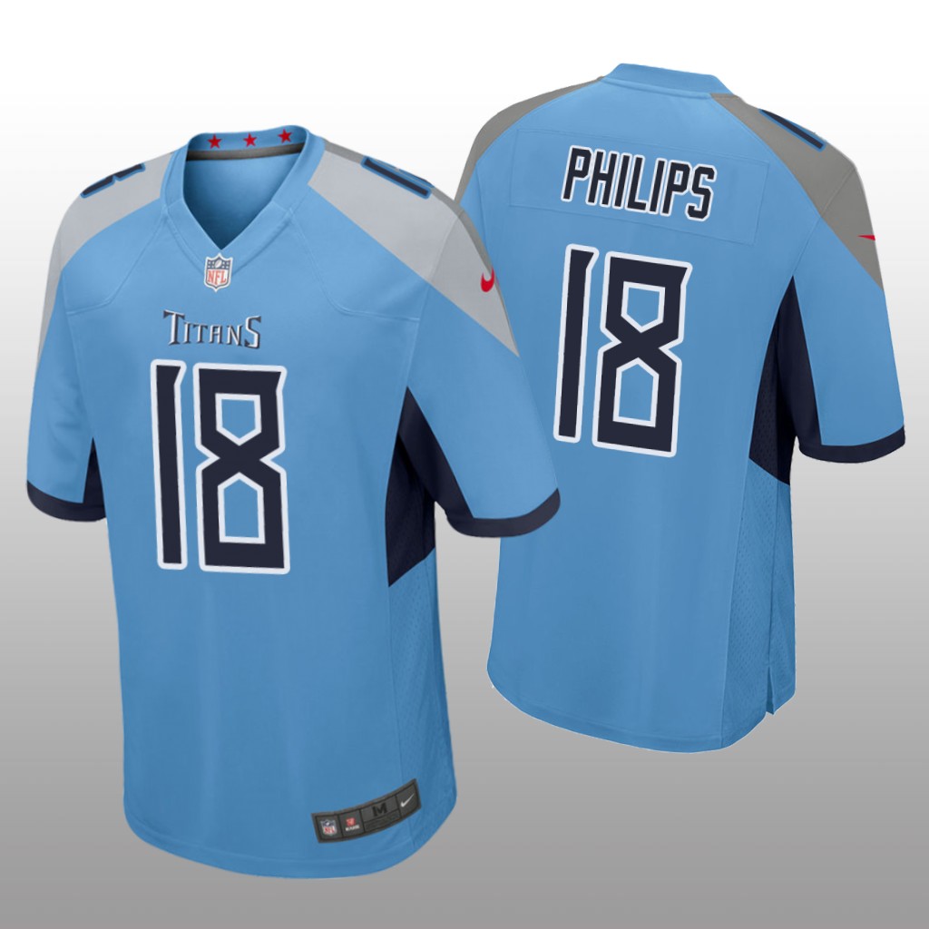 Tennessee Titans Kyle Philips Light Blue Jersey Game - Men's