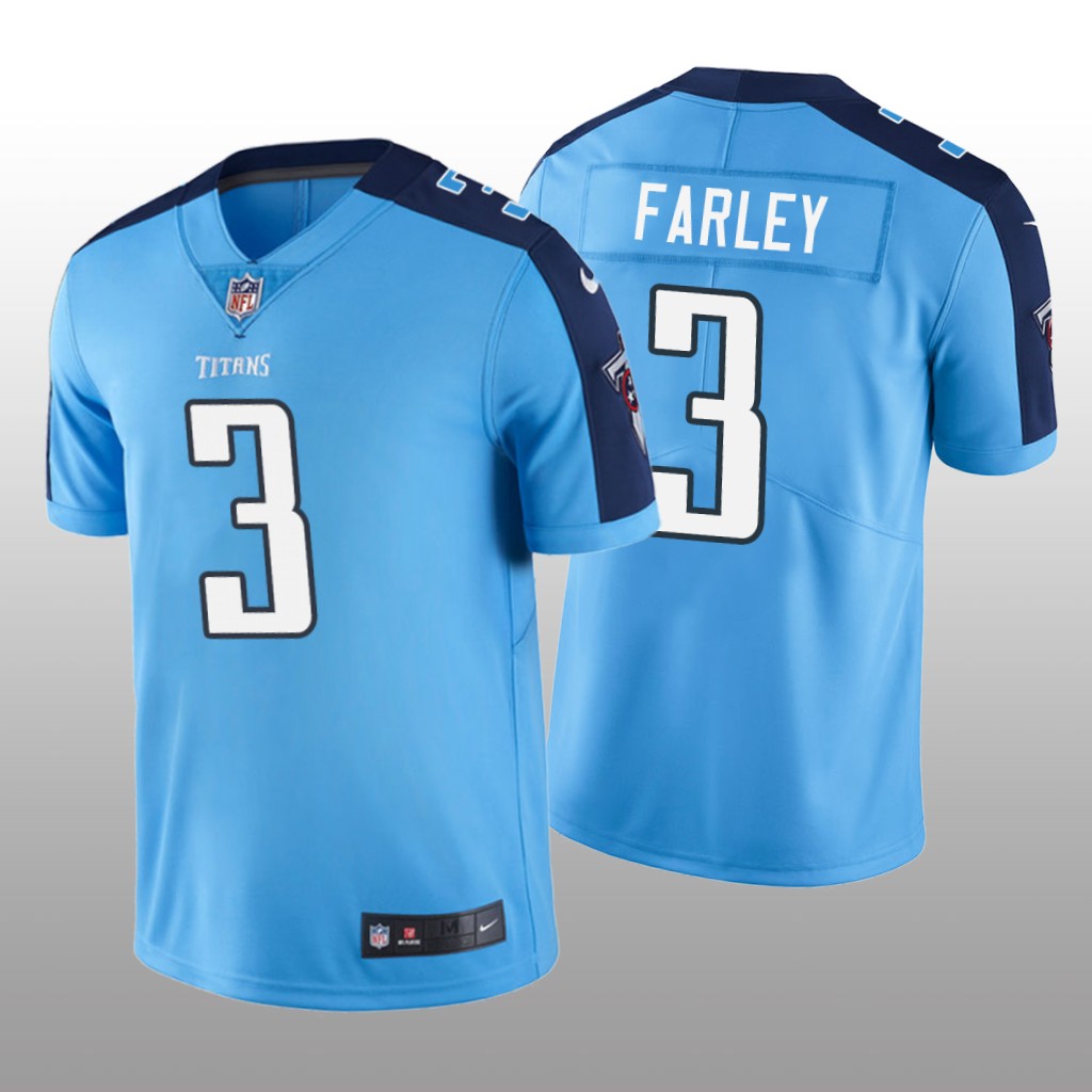 Tennessee Titans Light Blue 2021 NFL Draft Vapor Limited Caleb Farley Jersey
