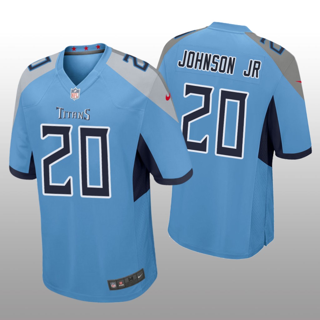 Tennessee Titans Lonnie Johnson Jr. Light Blue Jersey Game - Men's