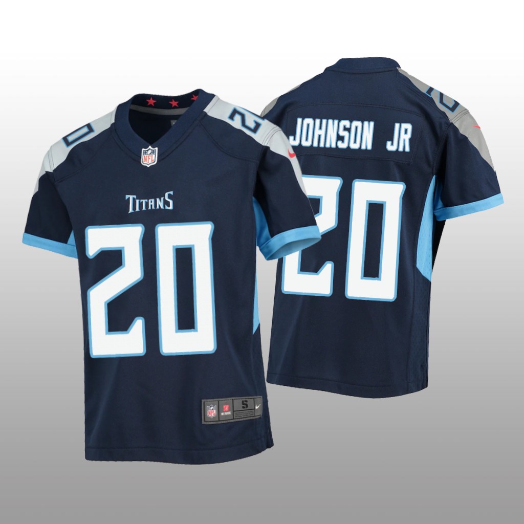 Tennessee Titans Lonnie Johnson Jr. Navy Jersey Game - Youth