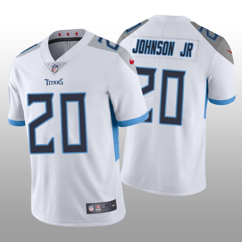 Tennessee Titans Lonnie Johnson Jr. White Jersey Vapor Limited - Men's