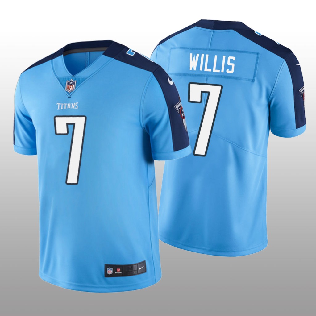 Tennessee Titans Malik Willis Light Blue Jersey Vapor Limited Men's