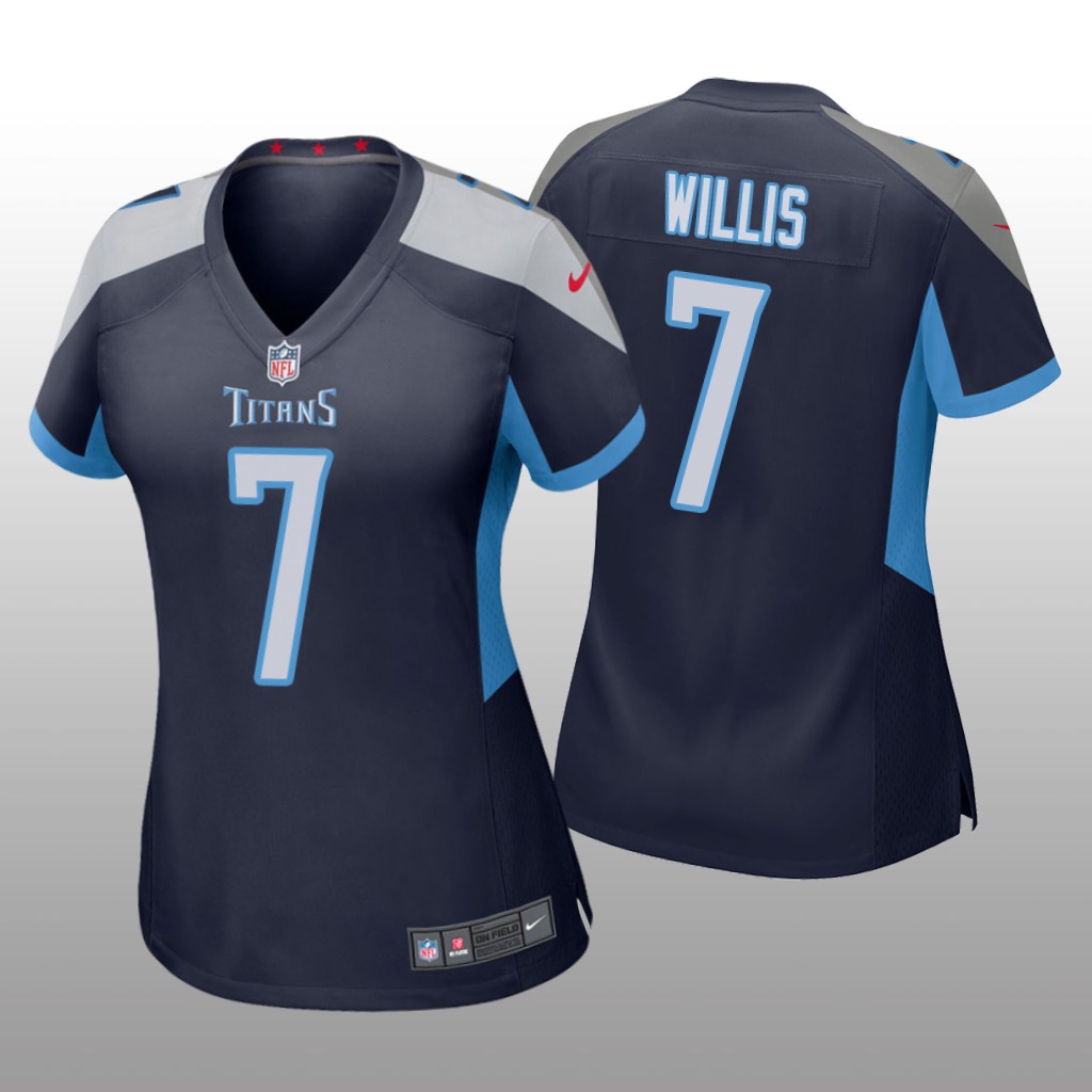 Tennessee Titans Malik Willis Navy Jersey Game - Women's