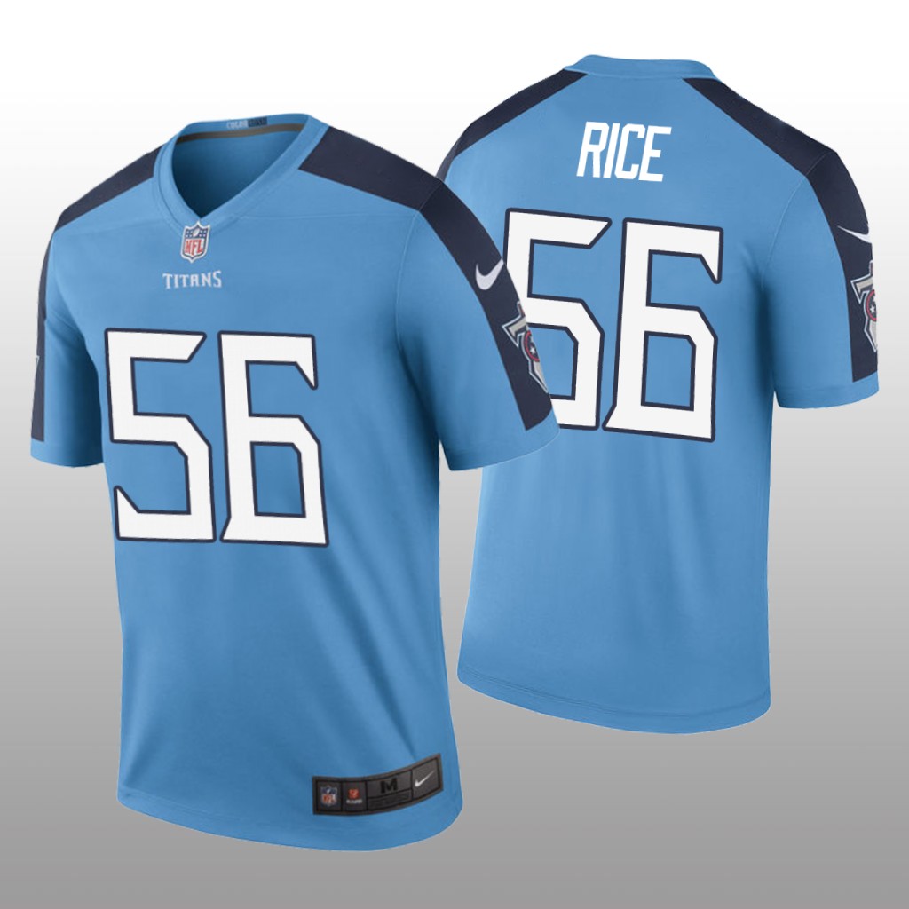 Tennessee Titans Monty Rice Light Blue Jersey Color Rush Legend - Men's