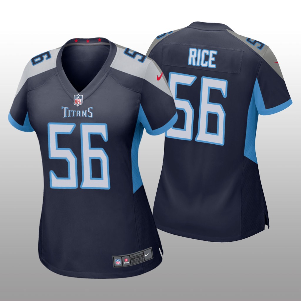 Tennessee Titans Monty Rice Navy Jersey Game - Women's