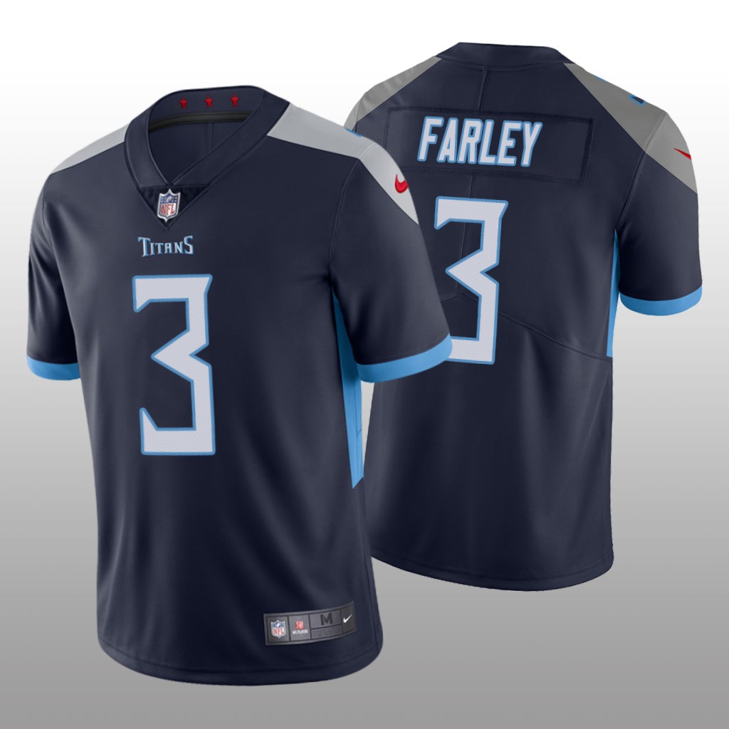 Tennessee Titans Navy 2021 NFL Draft Vapor Limited Caleb Farley Jersey