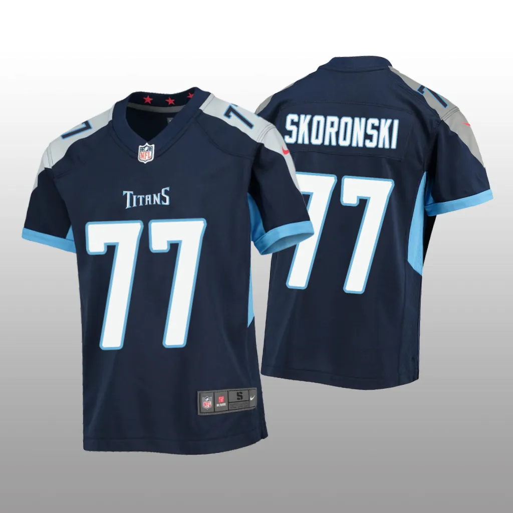 Tennessee Titans Peter Skoronski Navy Jersey Game - Youth