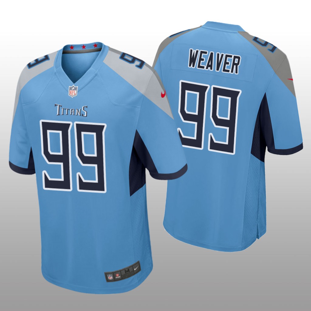 Tennessee Titans Rashad Weaver Light Blue Jersey Game - Men's