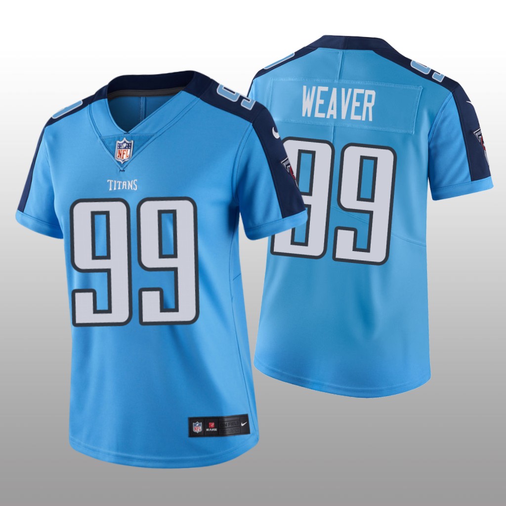 Tennessee Titans Rashad Weaver Light Blue Jersey Vapor Limited - Women's