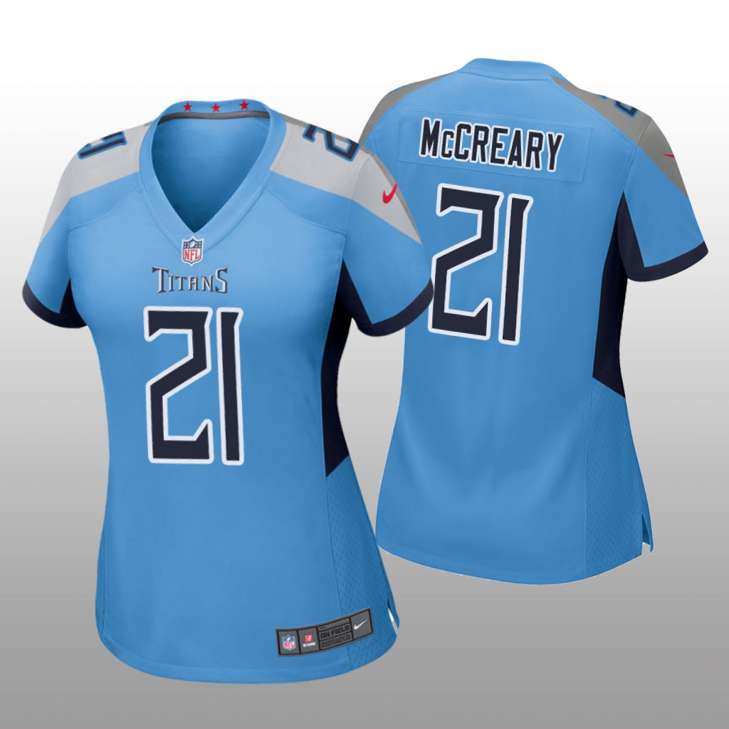 Tennessee Titans Roger McCreary Light Blue Jersey Game - Women's
