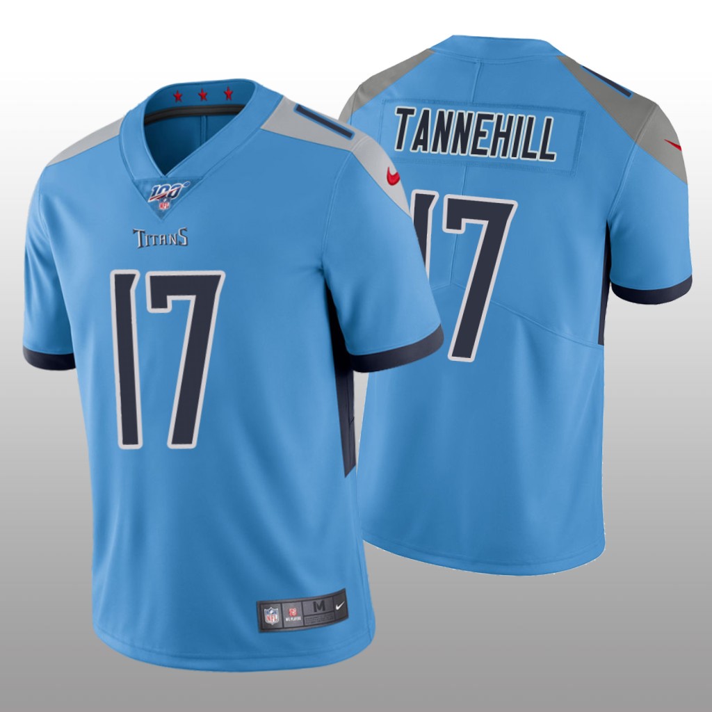 Tennessee Titans Ryan Tannehill Light Blue Vapor Limited Jersey 100th Season - Men's