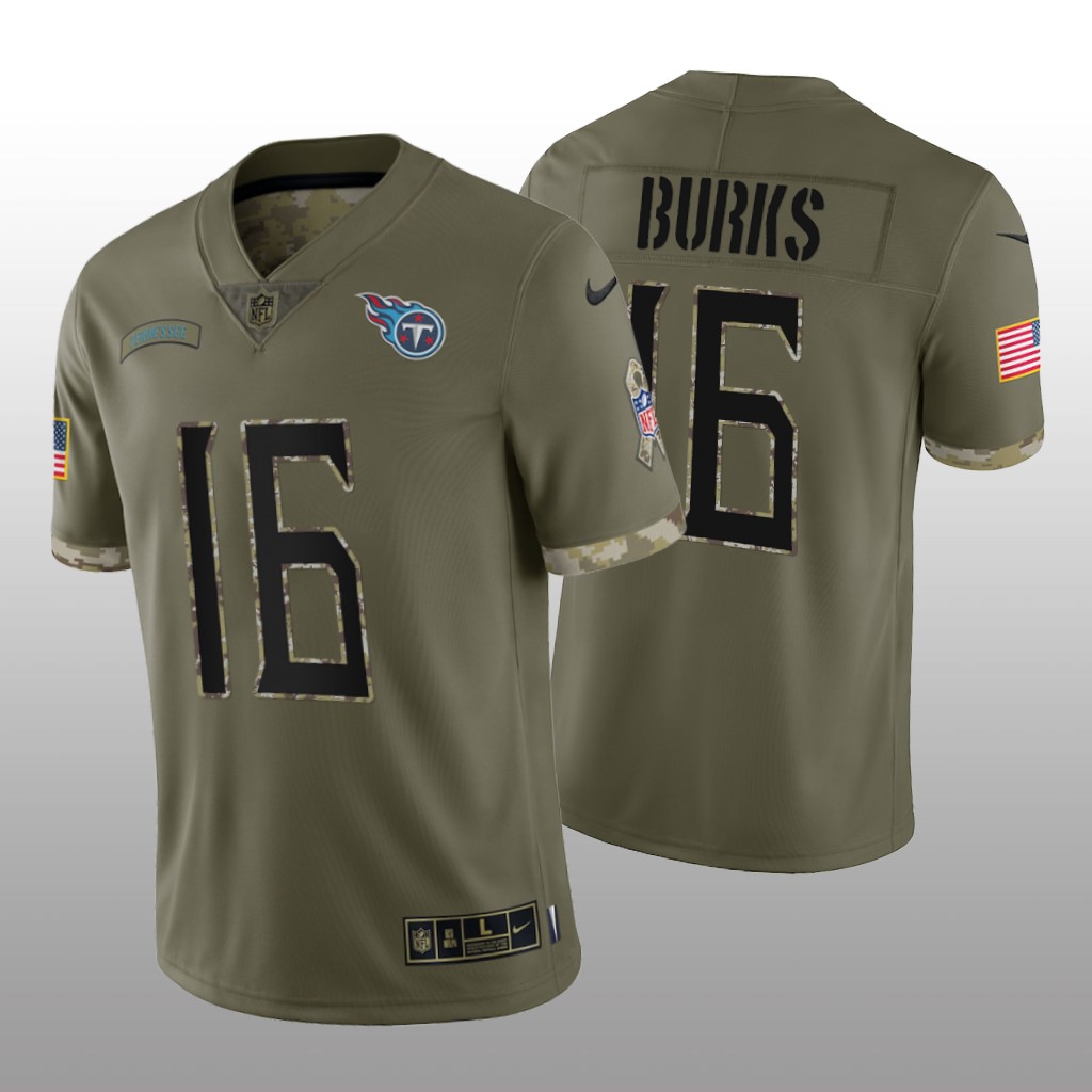 Tennessee Titans Treylon Burks Olive Limited Jersey 2022 Salute To Service - Men's