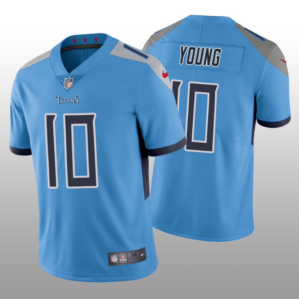 Tennessee Titans Vince Young Light Blue Jersey Vapor Limited - Men's