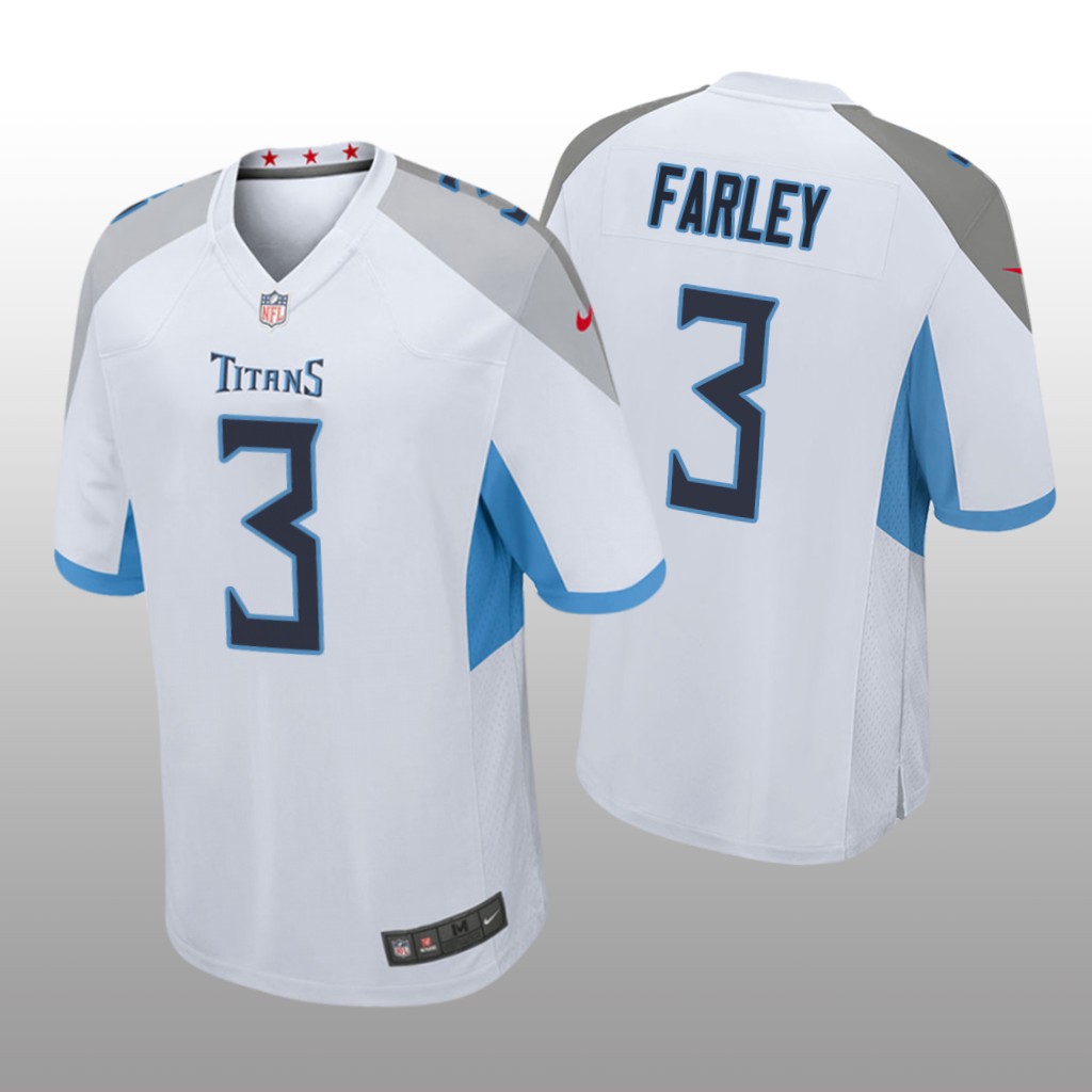 Tennessee Titans White 2021 NFL Draft Caleb Farley Game Jersey