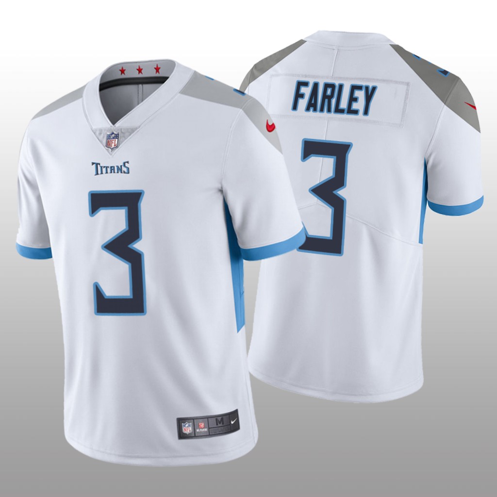 Tennessee Titans White 2021 NFL Draft Vapor Limited Caleb Farley Jersey