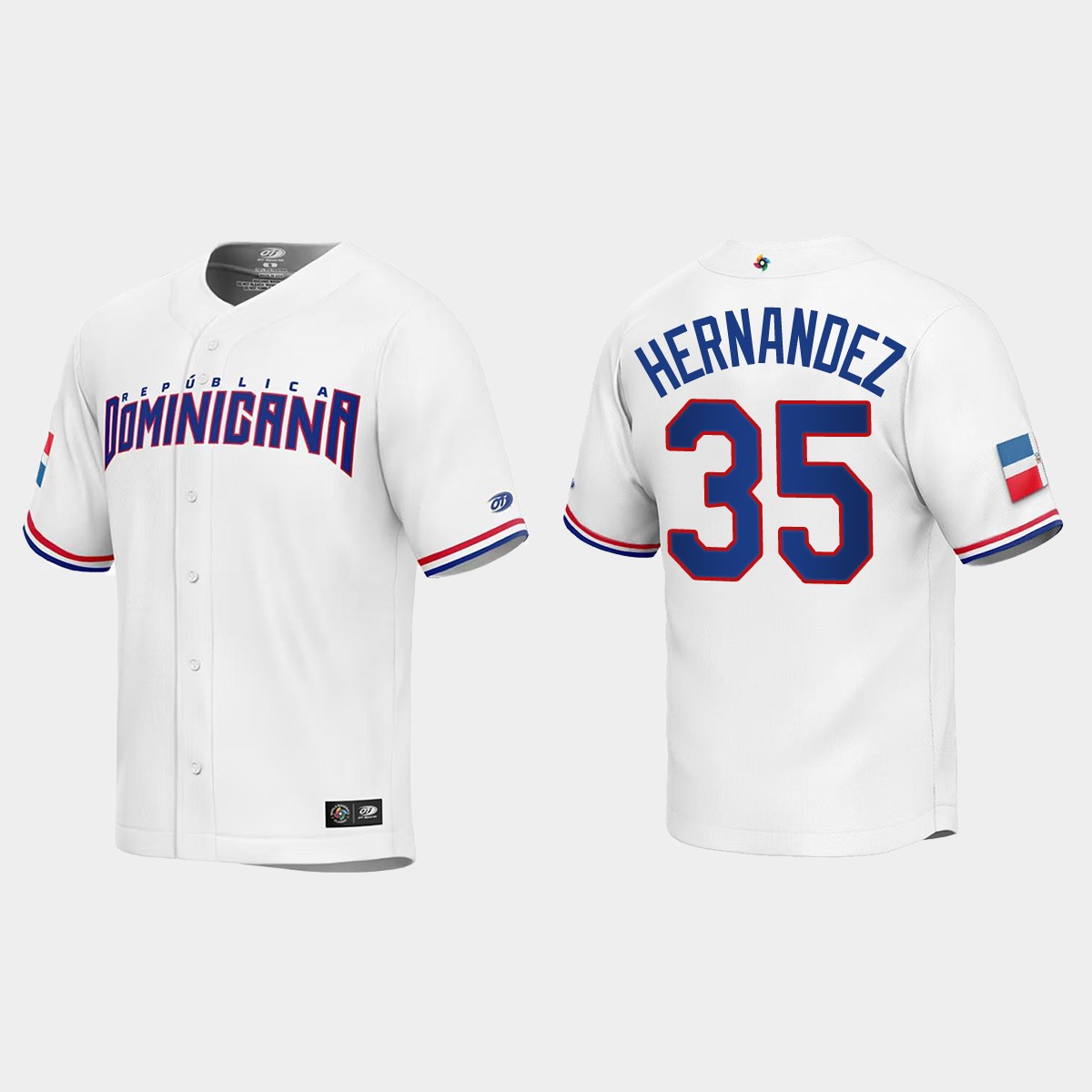 Teoscar Hernandez Dominican Republic  2023 World  Classic Jersey - White