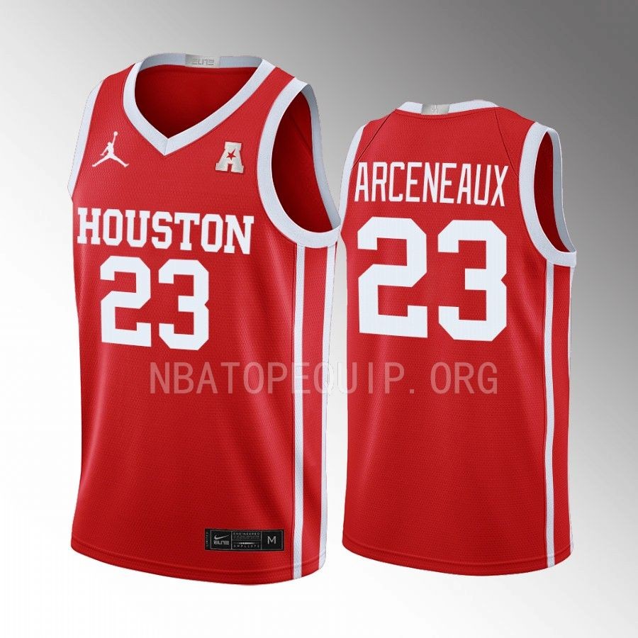 Terrance Arceneaux Houston Cougars Scarlet Jersey 2022-23 Limited  Away