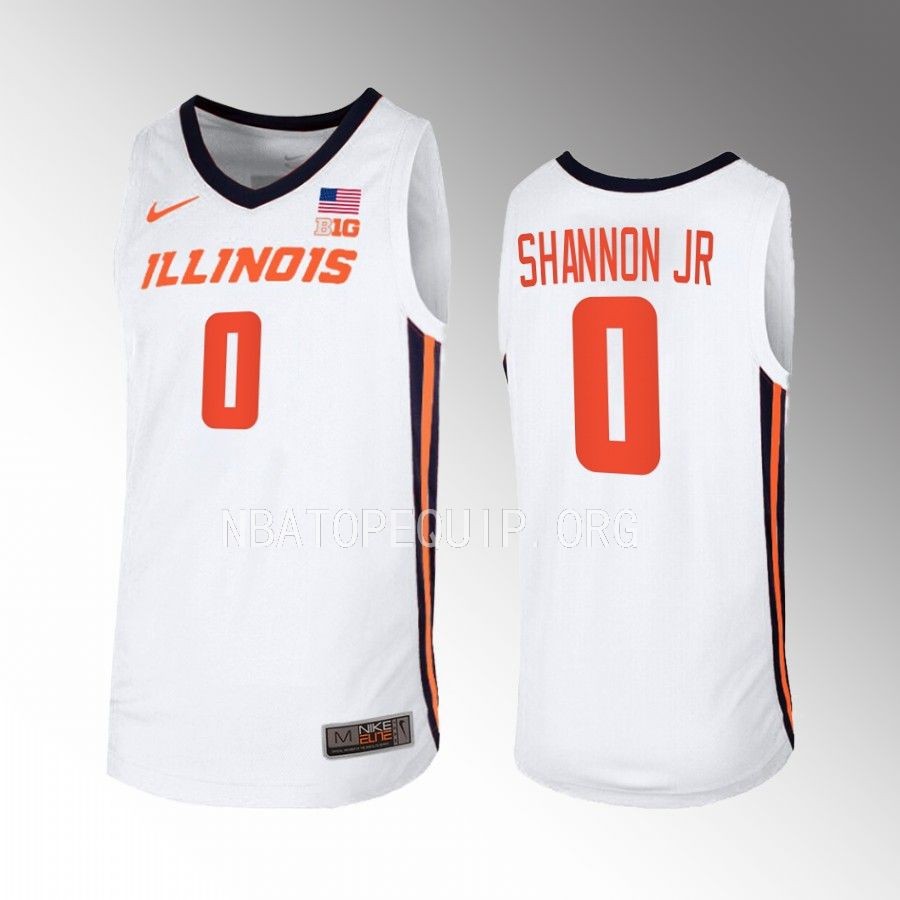 Terrence Shannon Jr. Illinois Fighting Illini White Jersey 2022-23 Home