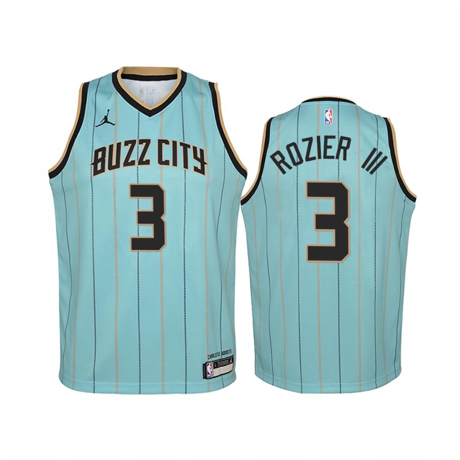 Terry Rozier III Charlotte Hornets 2020-21 Buzz City Youth Jersey - Mint Green