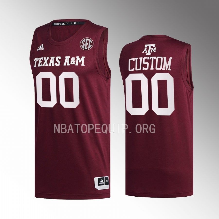 Texas AM Aggies Custom Jersey 2022-23 College  Maroon Uniform