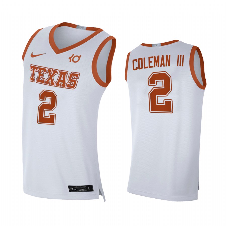 Texas Longhorns Matt Coleman III White Alumni Player 2020-21 Limited Jersey