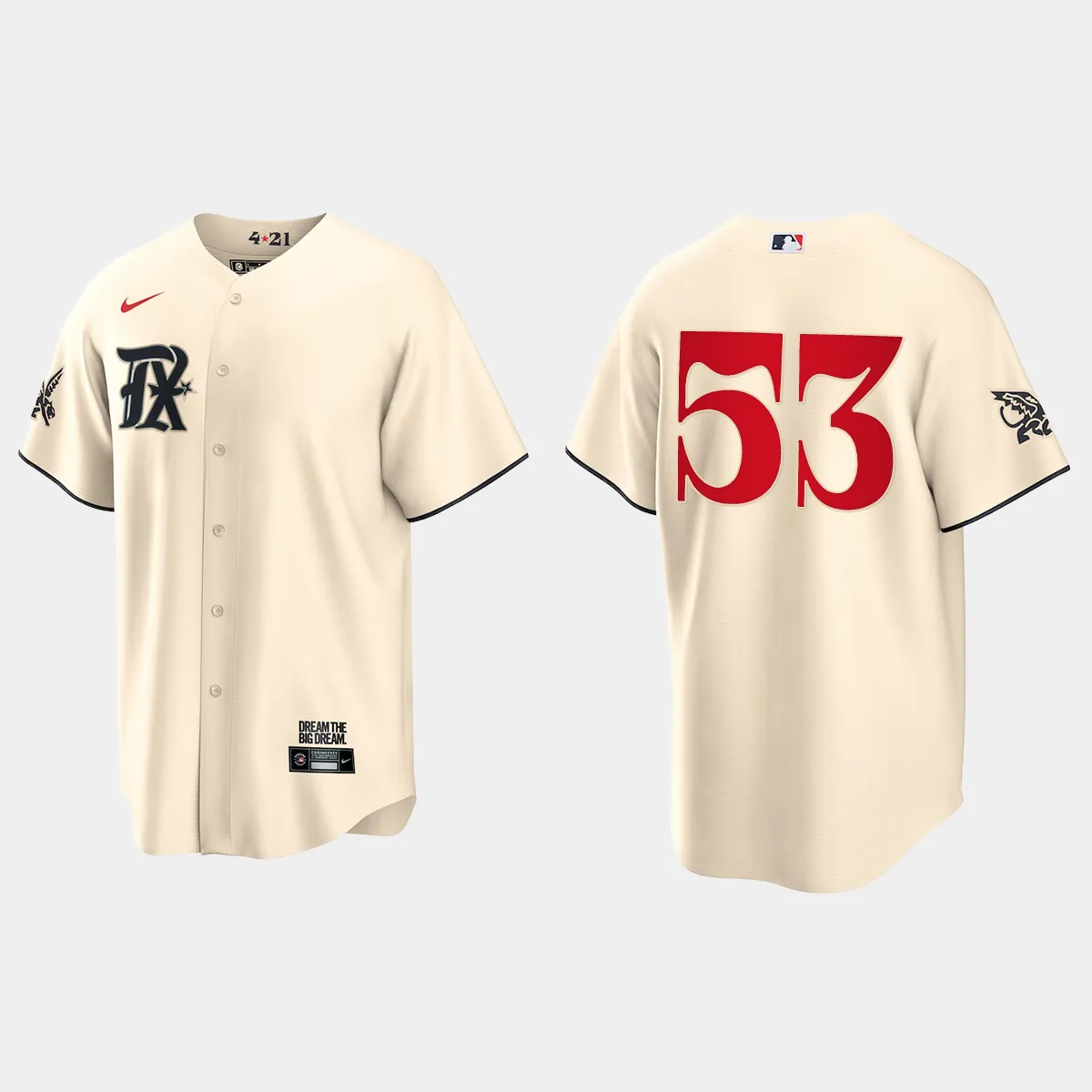Texas Rangers Adolis Garcia 2023 City Connect Jersey - Cream