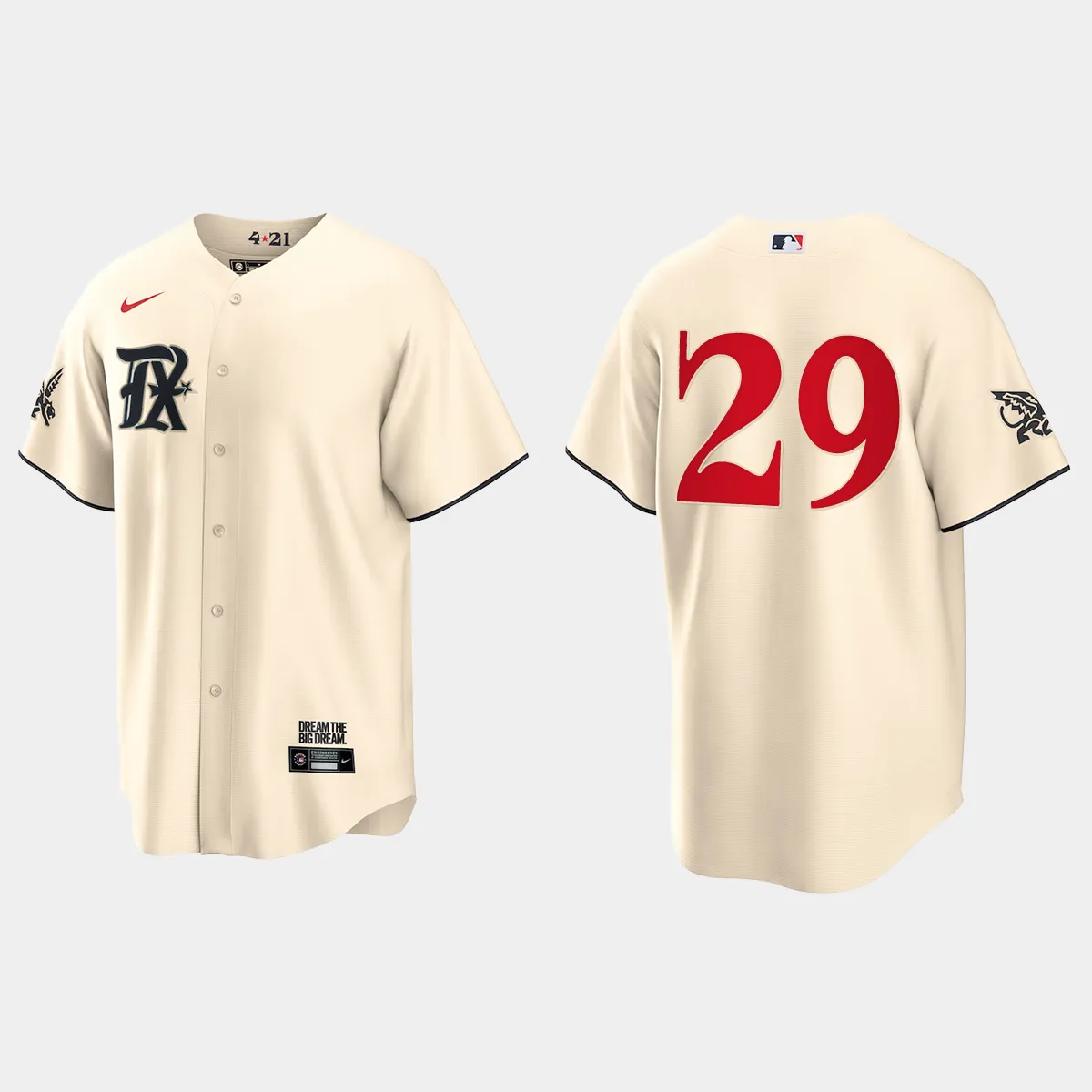 Texas Rangers Adrian Beltre 2023 City Connect Jersey - Cream