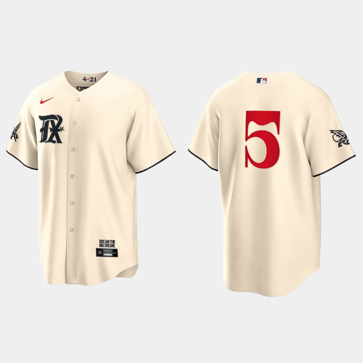 Texas Rangers Corey Seager 2023 City Connect Jersey - Cream