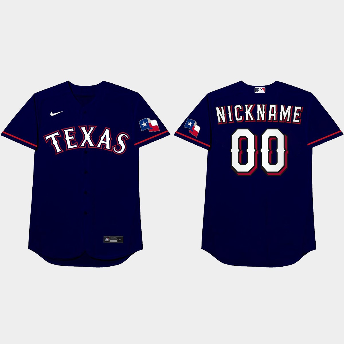 Texas Rangers Custom 2021 Players' Weekend Nickname Jersey - Blue