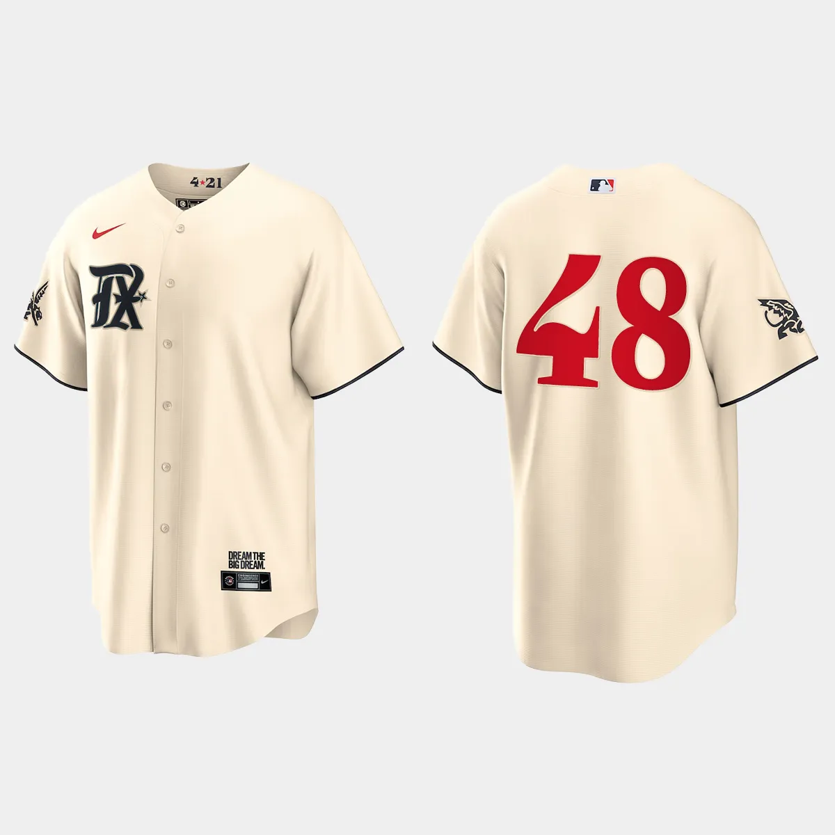 Texas Rangers Jacob deGrom 2023 City Connect Jersey - Cream