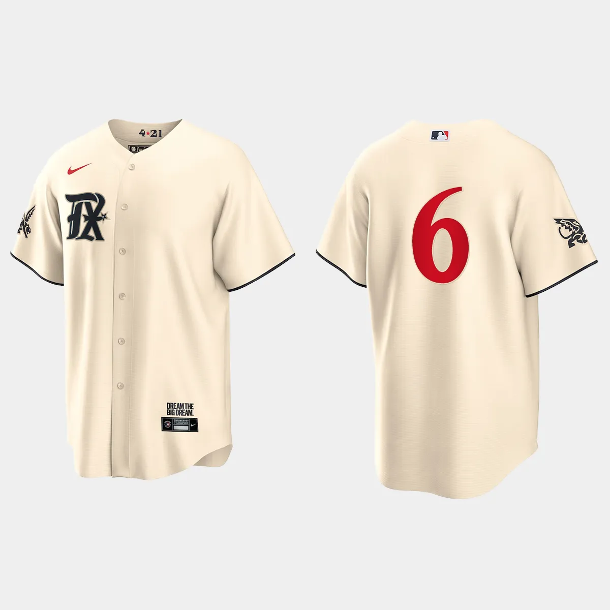 Texas Rangers Josh Jung 2023 City Connect Jersey - Cream