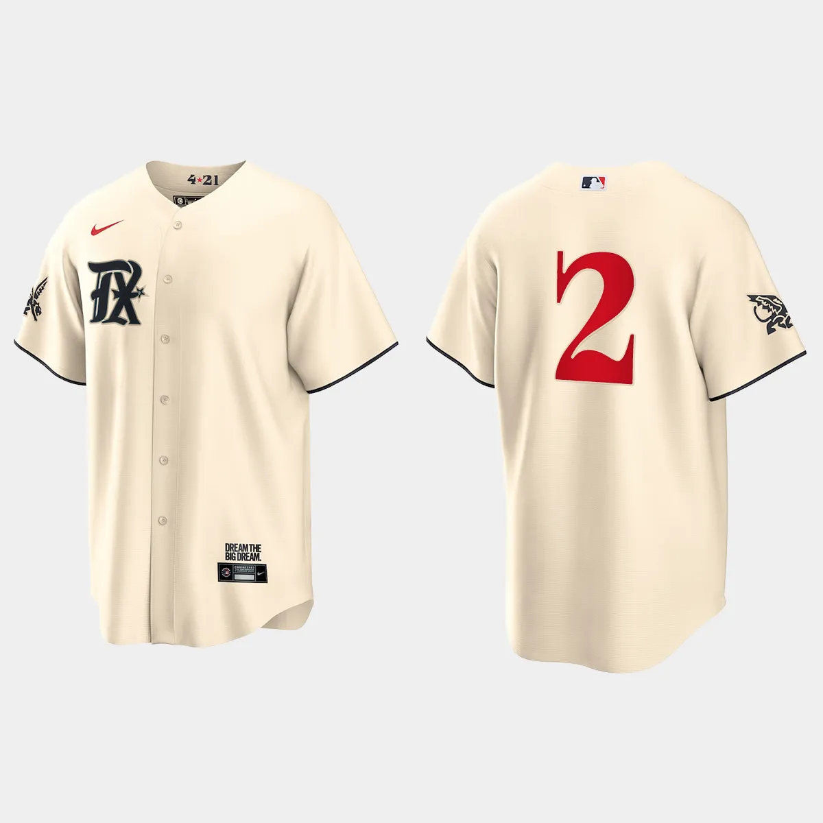Texas Rangers Marcus Semien 2023 City Connect Jersey - Cream