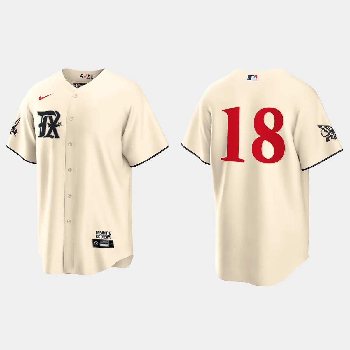 Texas Rangers Mitch Garver 2023 City Connect Jersey - Cream