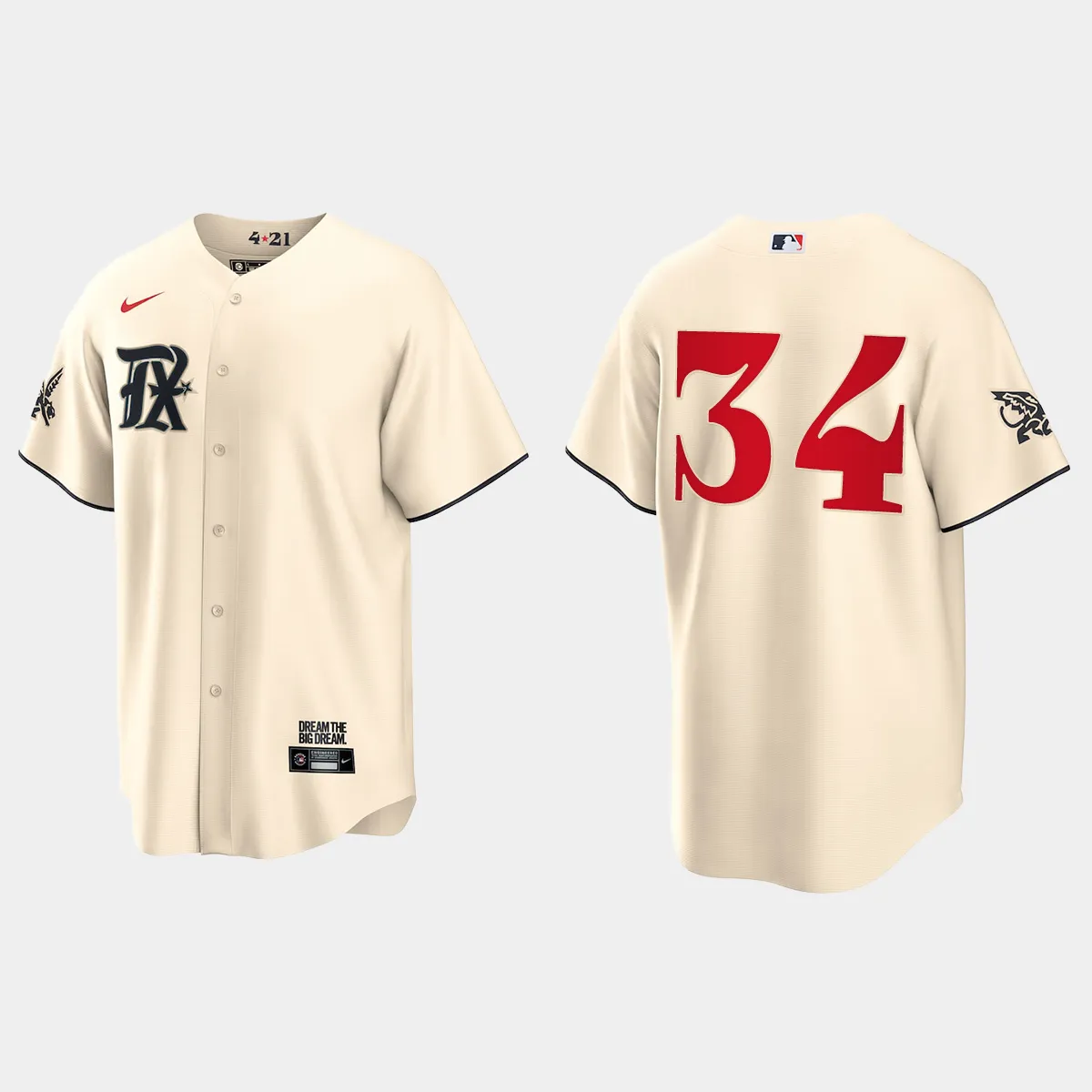 Texas Rangers Nolan Ryan 2023 City Connect Jersey - Cream