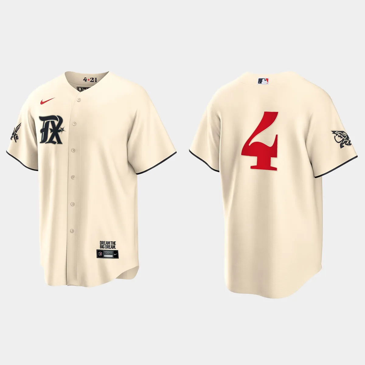 Texas Rangers Robbie Grossman 2023 City Connect Jersey - Cream